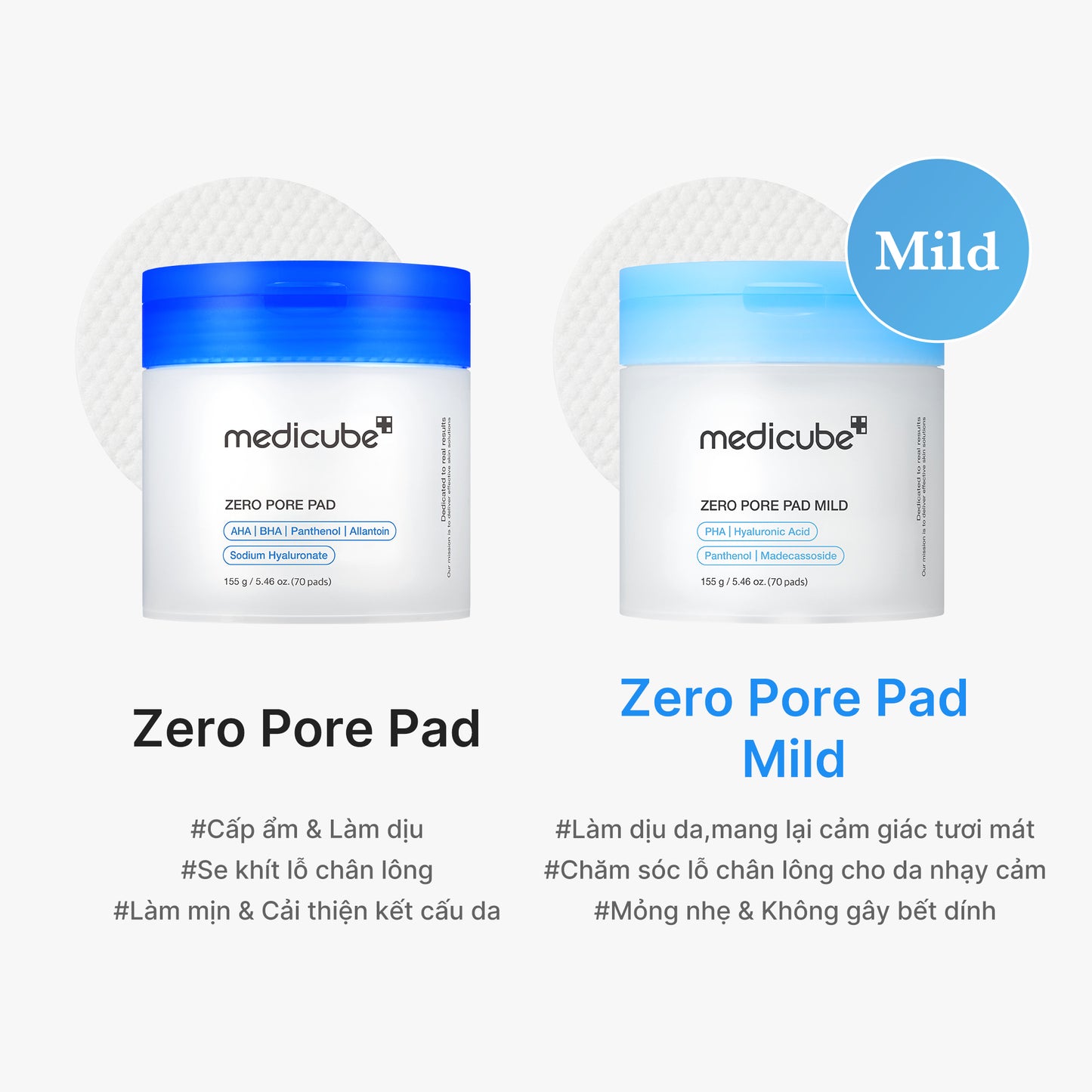 Zero Pore Madecassoside Pads (Mild)