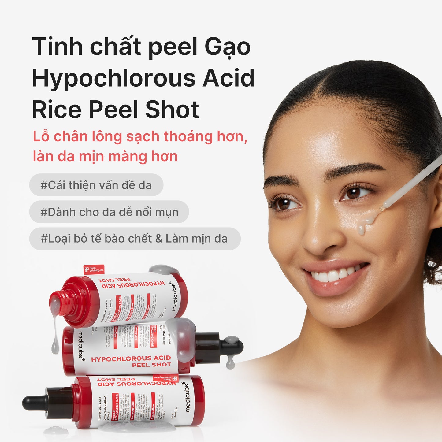 Hypochlorous Acid Rice Peel Shot