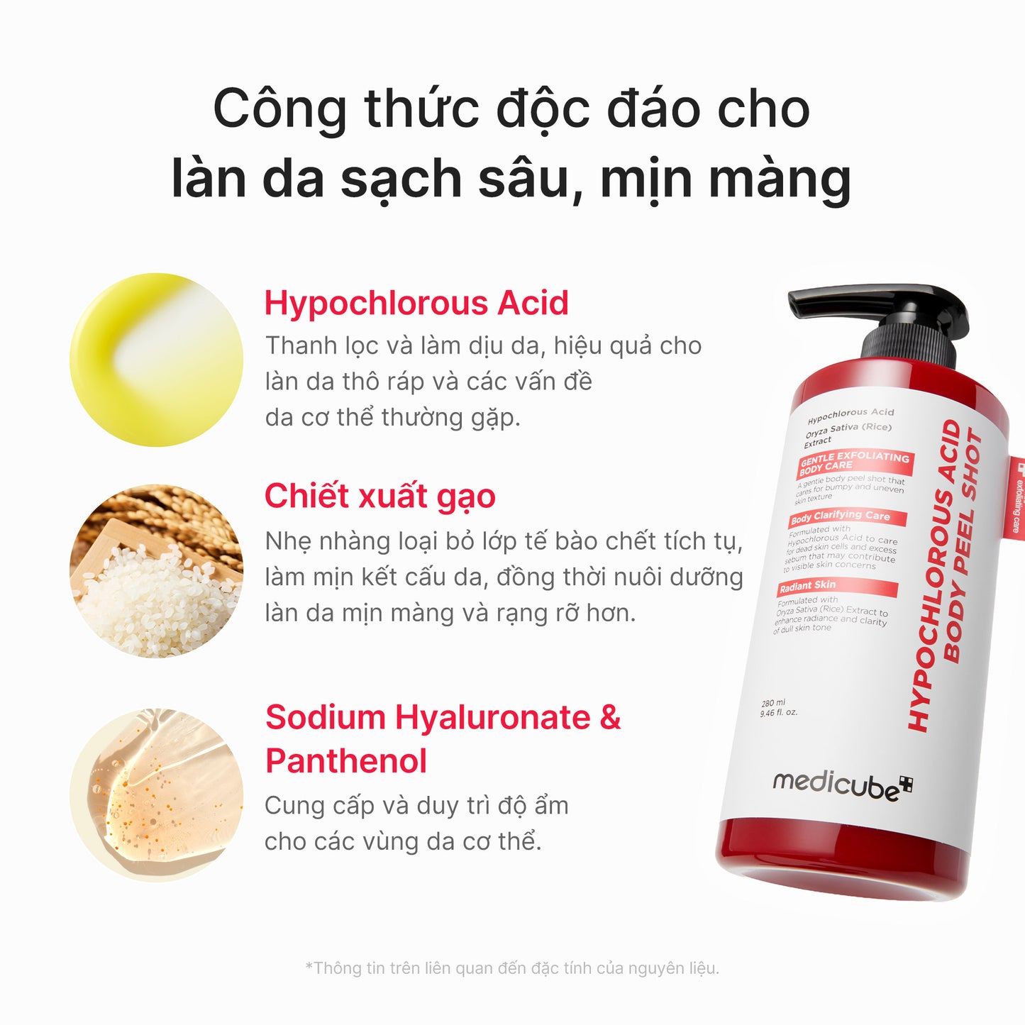 Hypochlorous Acid Rice Body Peel Shot