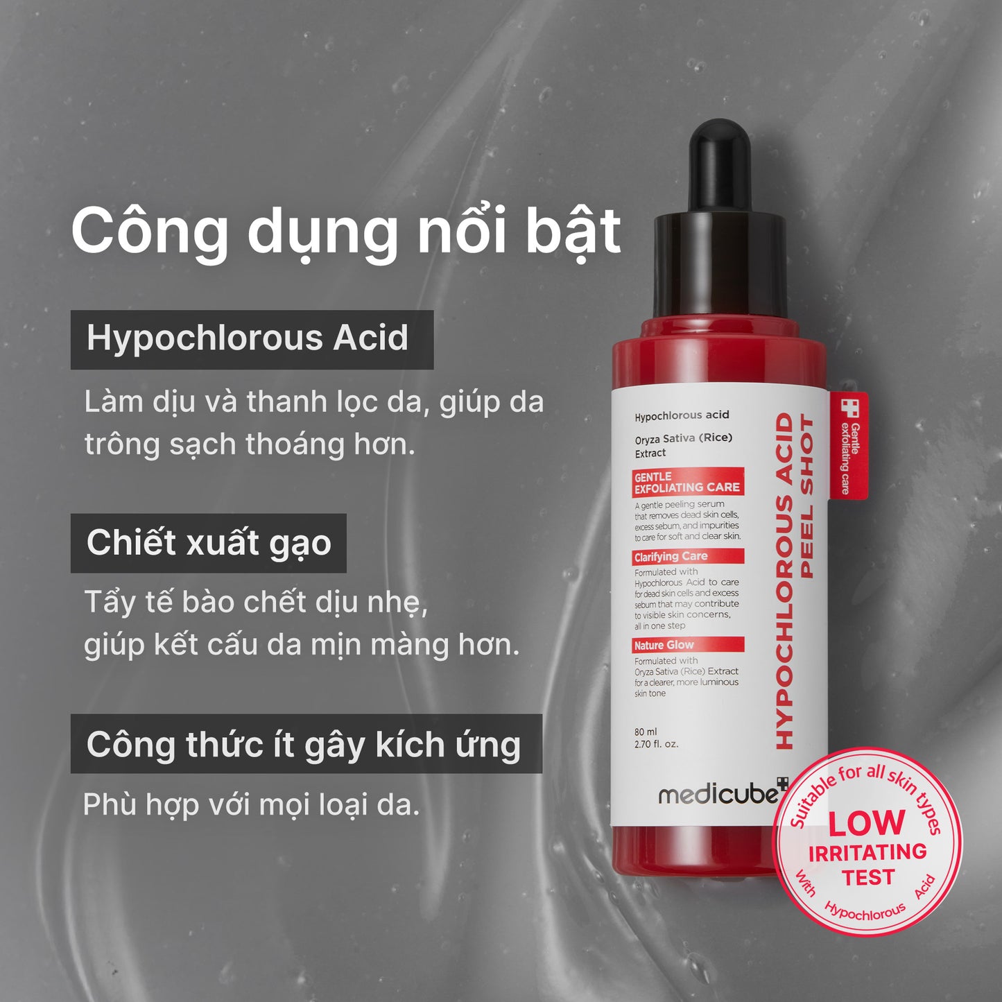 Hypochlorous Acid Rice Peel Shot